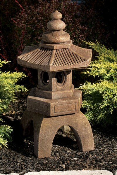 Japanese cement sculpted Pagoda expertly crafted shape temple